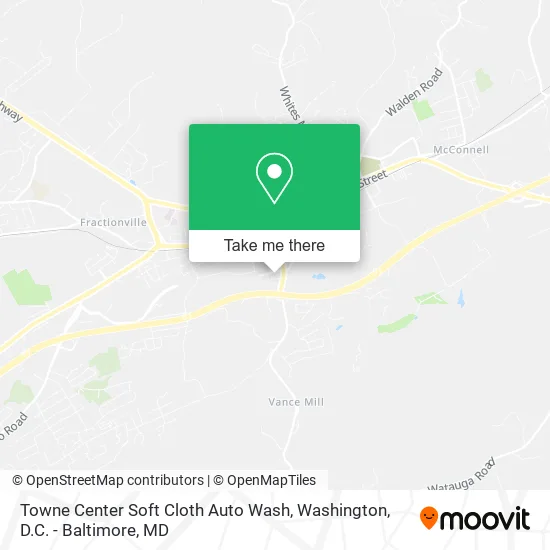Towne Center Soft Cloth Auto Wash map