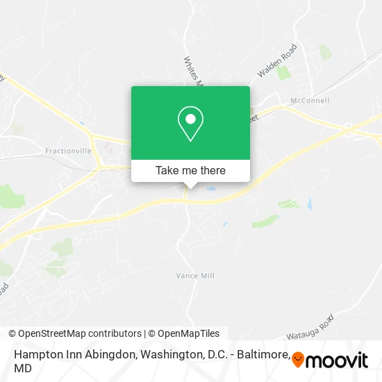 Hampton Inn Abingdon map