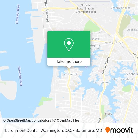 Mapa de Larchmont Dental