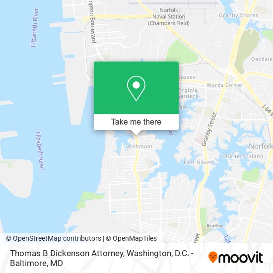 Thomas B Dickenson Attorney map