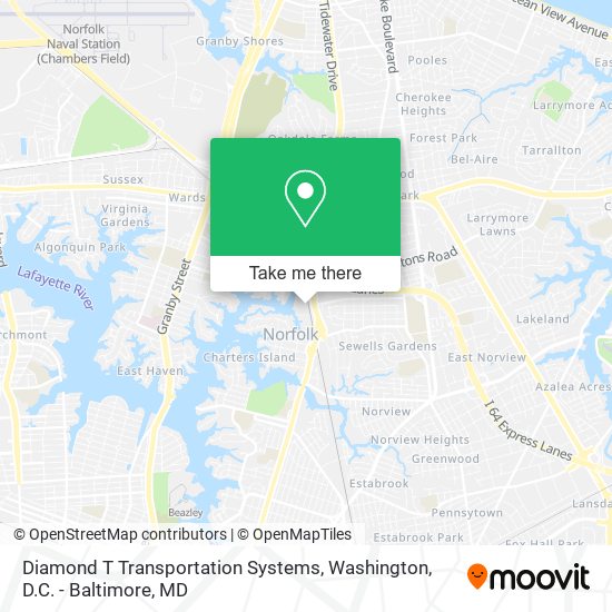 Diamond T Transportation Systems map