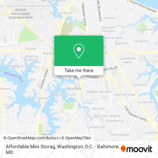 Affordable Mini Storag map