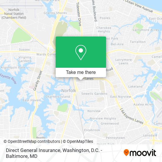 Mapa de Direct General Insurance