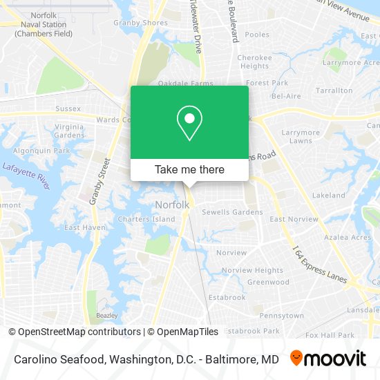 Carolino Seafood map
