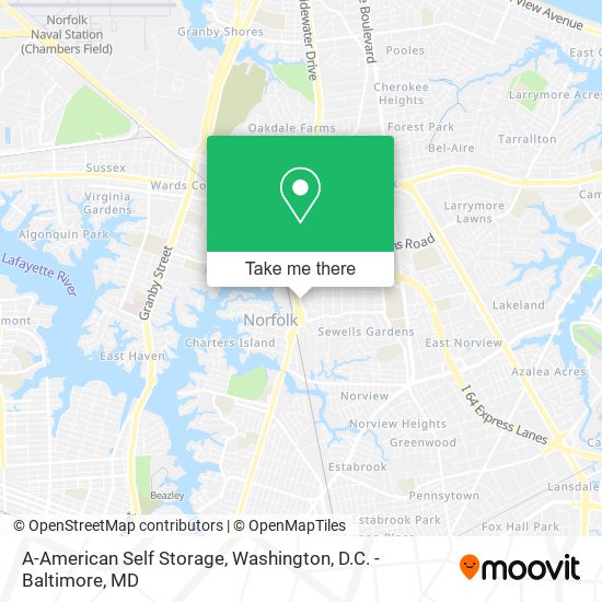 Mapa de A-American Self Storage