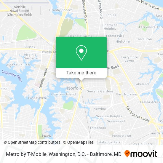 Metro by T-Mobile map