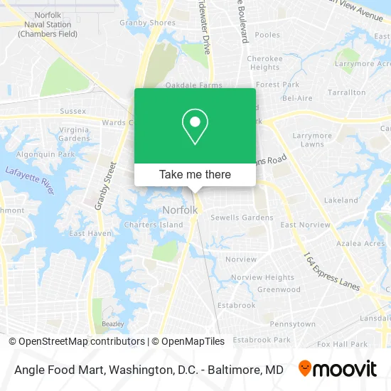 Mapa de Angle Food Mart