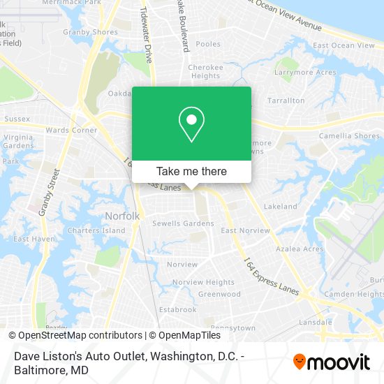 Dave Liston's Auto Outlet map