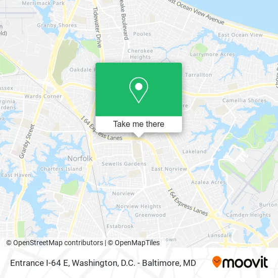 Mapa de Entrance I-64 E
