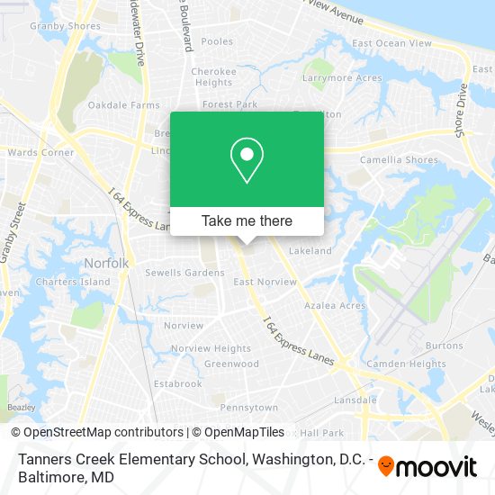 Mapa de Tanners Creek Elementary School
