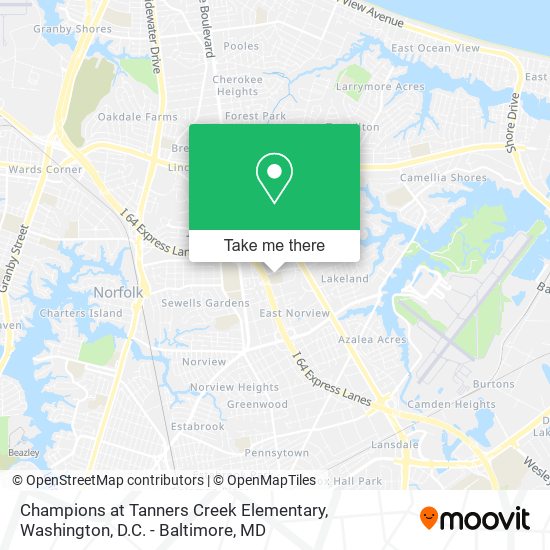 Champions at Tanners Creek Elementary map