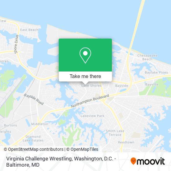 Virginia Challenge Wrestling map