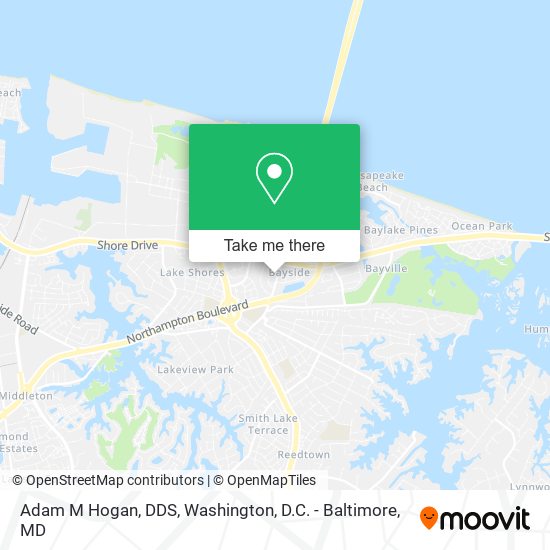 Adam M Hogan, DDS map