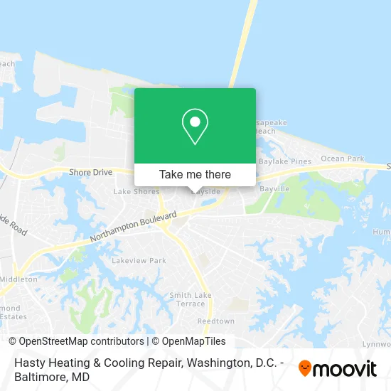 Hasty Heating & Cooling Repair map