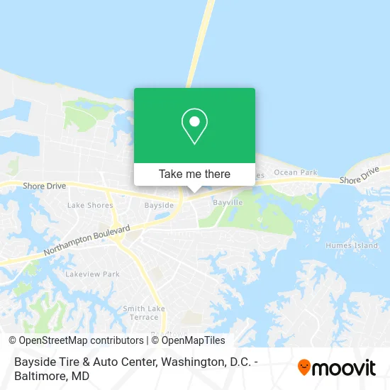 Bayside Tire & Auto Center map