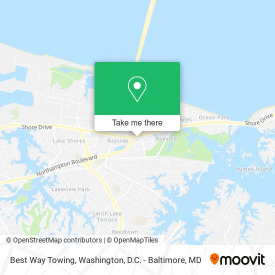 Best Way Towing map