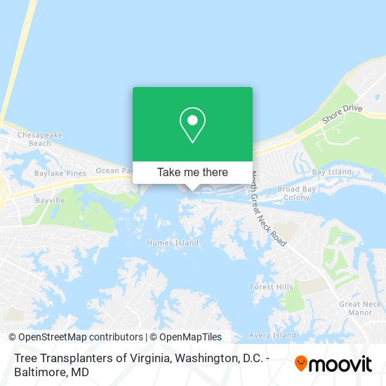 Tree Transplanters of Virginia map