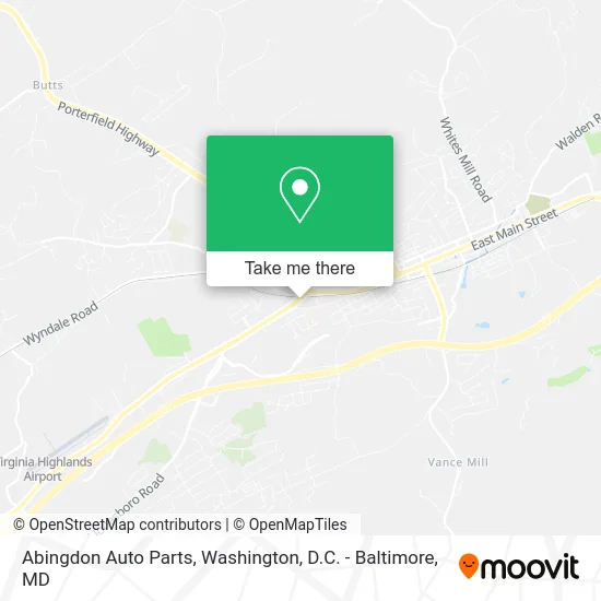 Abingdon Auto Parts map