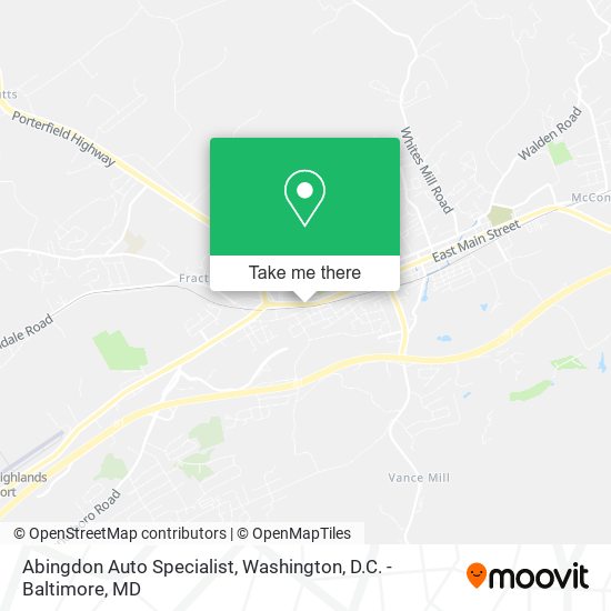 Mapa de Abingdon Auto Specialist