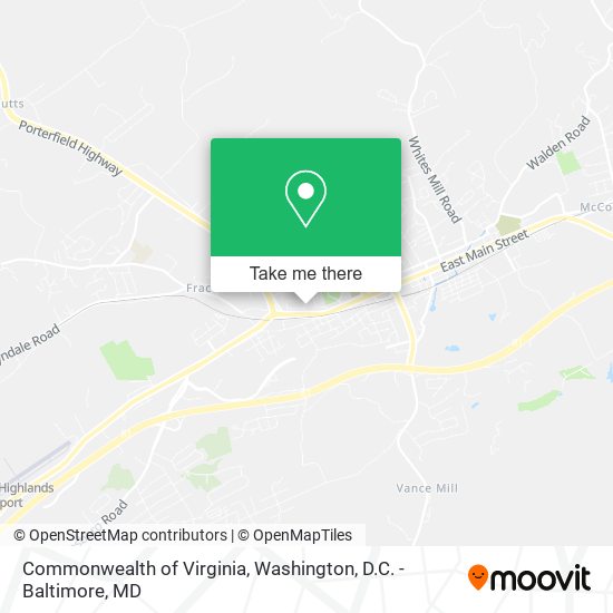 Commonwealth of Virginia map