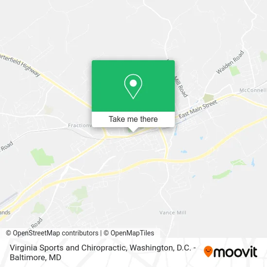 Virginia Sports and Chiropractic map
