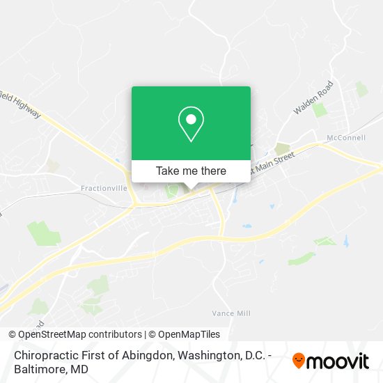 Chiropractic First of Abingdon map