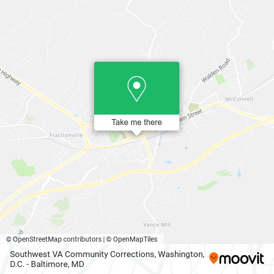 Southwest VA Community Corrections map