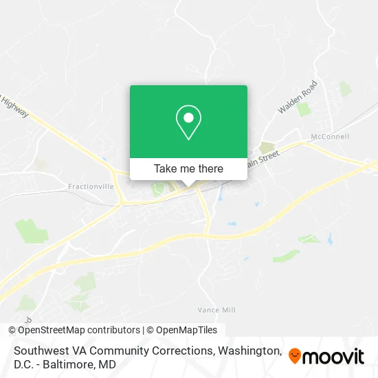 Southwest VA Community Corrections map