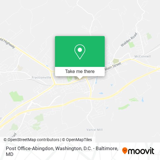 Post Office-Abingdon map