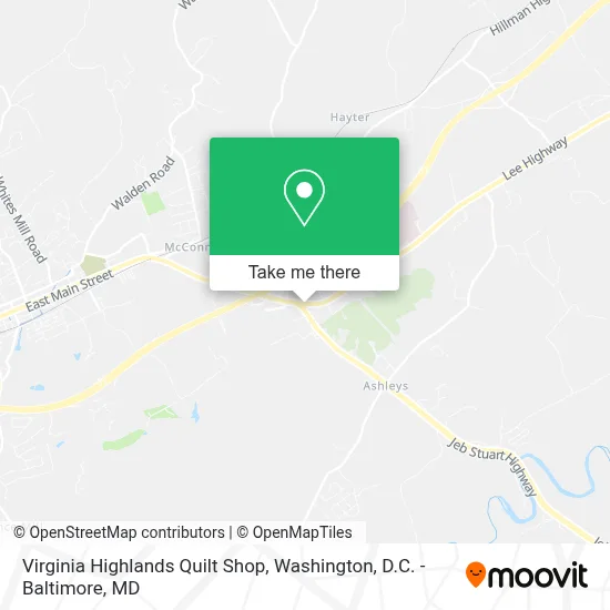 Virginia Highlands Quilt Shop map