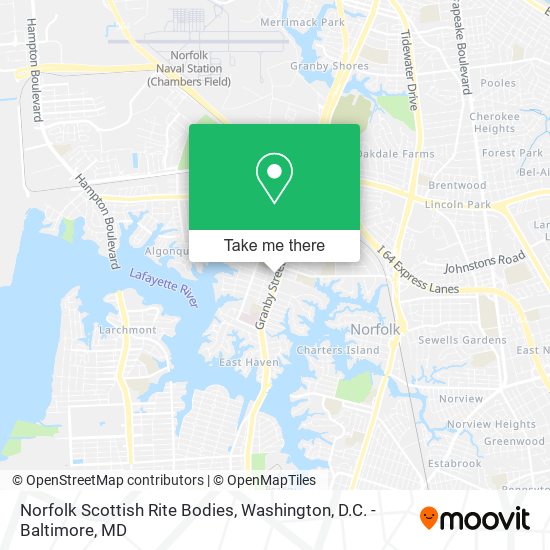 Norfolk Scottish Rite Bodies map