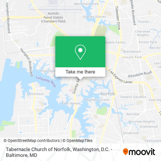 Tabernacle Church of Norfolk map