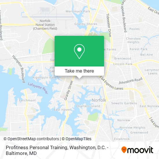 Profitness Personal Training map