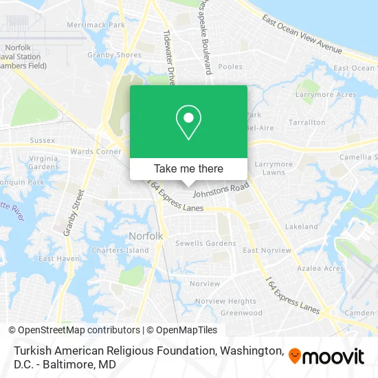 Turkish American Religious Foundation map