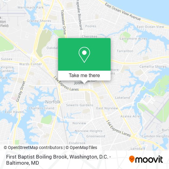 First Baptist Boiling Brook map