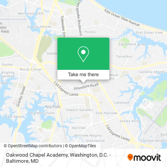 Oakwood Chapel Academy map