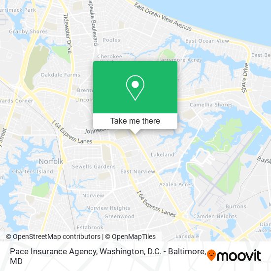 Mapa de Pace Insurance Agency