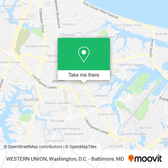 WESTERN UNION map