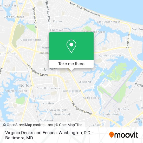 Virginia Decks and Fences map