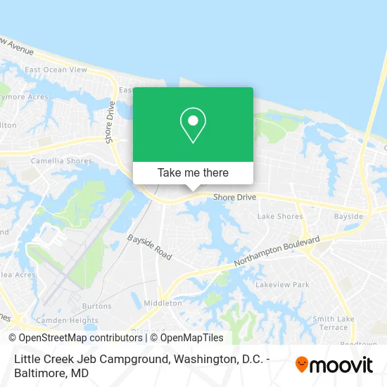 Little Creek Jeb Campground map