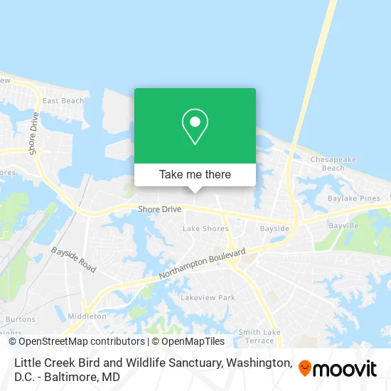 Mapa de Little Creek Bird and Wildlife Sanctuary