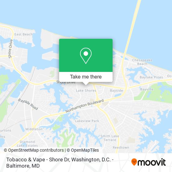 Tobacco & Vape - Shore Dr map