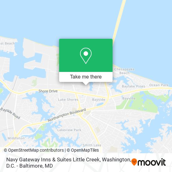 Mapa de Navy Gateway Inns & Suites Little Creek