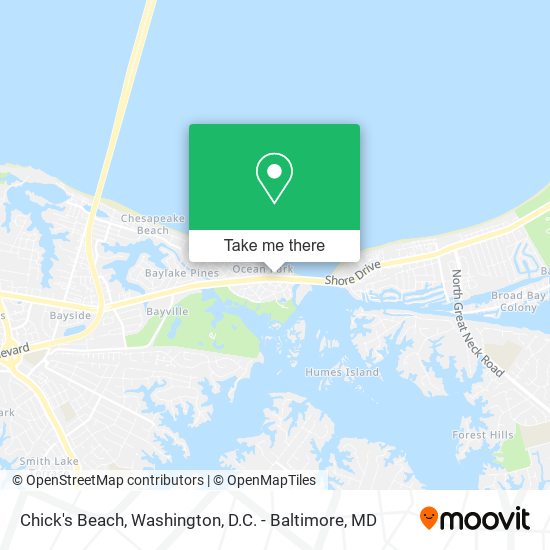 Chick's Beach map