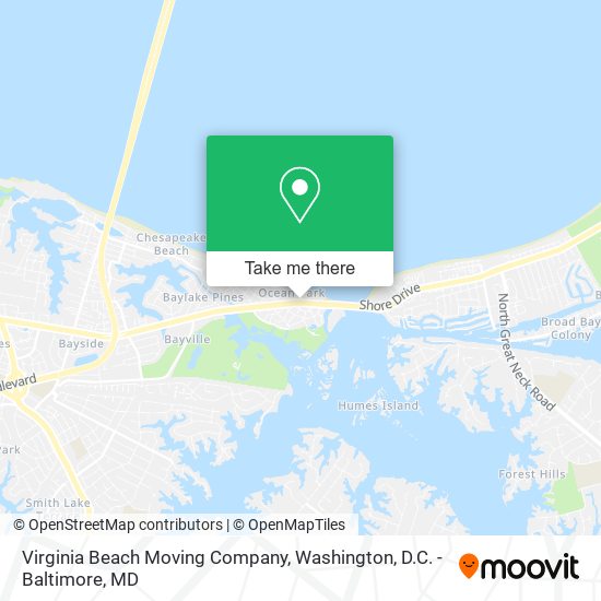 Virginia Beach Moving Company map