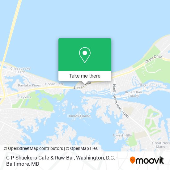 C P Shuckers Cafe & Raw Bar map