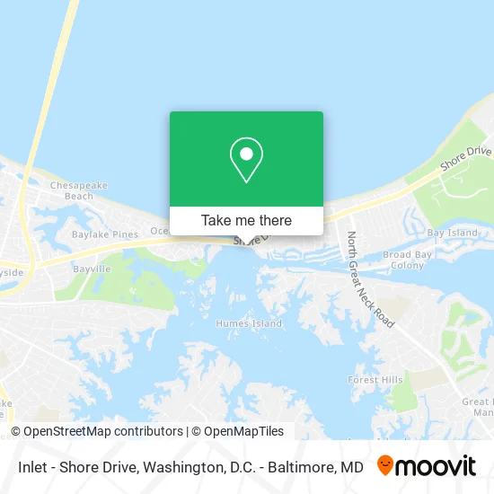 Inlet - Shore Drive map