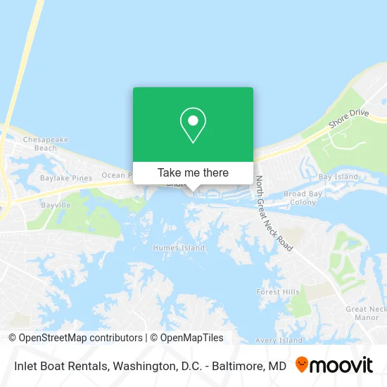 Inlet Boat Rentals map