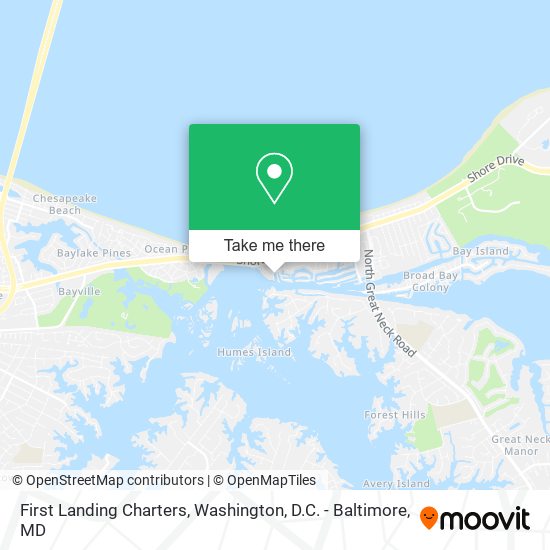 First Landing Charters map
