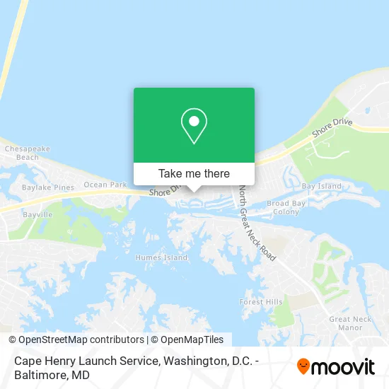 Cape Henry Launch Service map